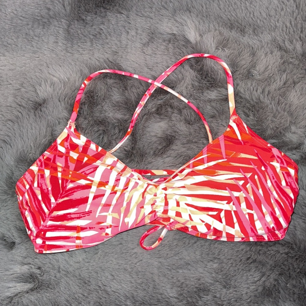 AERIE Scoop Neck Strappy Colorful Bikini Top